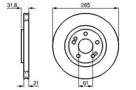 Bosch 0986478719 - Discos de freno para Renault 21