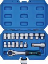 SODISE 67760 - JUEGO DE LLAVES DE VASO PASANTES DE 3/8" Y 1/2" - 17 PIEZAS