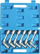 SODISE 71180 - Juego de 6 llaves de vaso articuladas para bujías de 3/8"